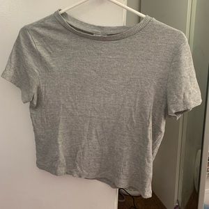 Grey crop top